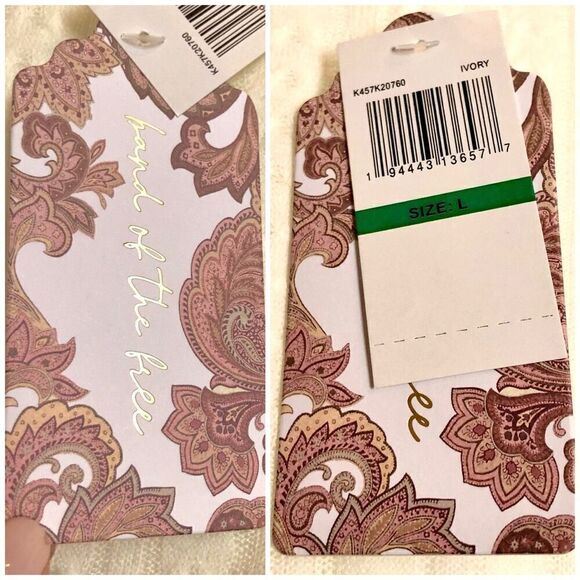 BOG - 🎉HP🎉 BAND OF THE FREE NWT “Raquel Ivory Cropped Pullover Sweater/Mock Neck - Picture 10 of 15